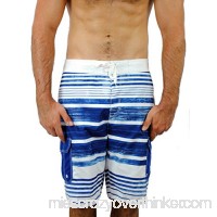 US Apparel Men's Static Glow Swim Trunks Squirly Blue B071GWF3K8